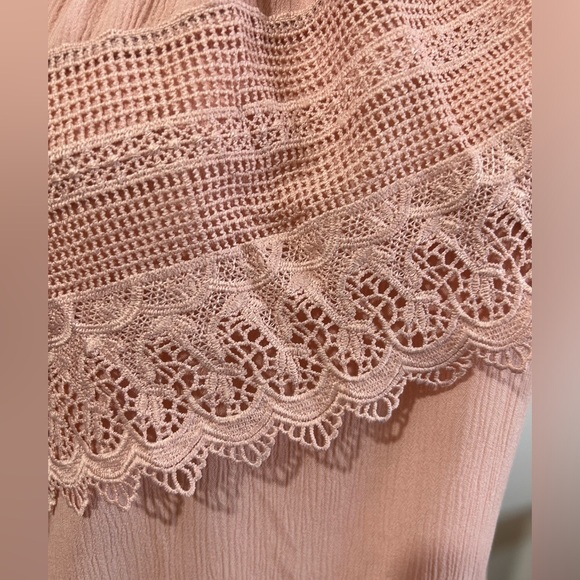 SOCIALITE PINK BLUSH ONE SHOULDER RAYON MIX TOP IN SIZE MEDIUM - Picture 3 of 8